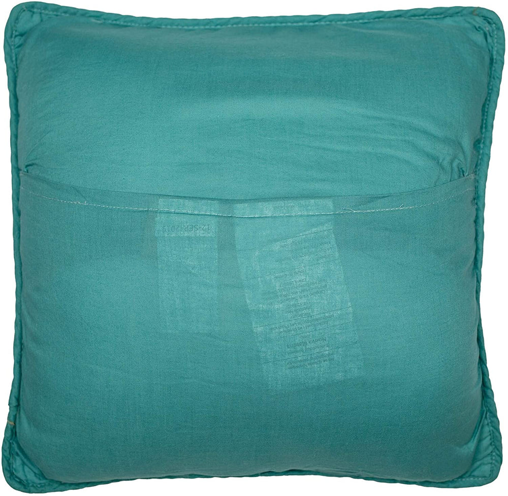 Summer Surf Ocean Decorative Pillow Blue Quotes Sayings Nautical Coastal Cotton Removable Cover - Diamond Home USA