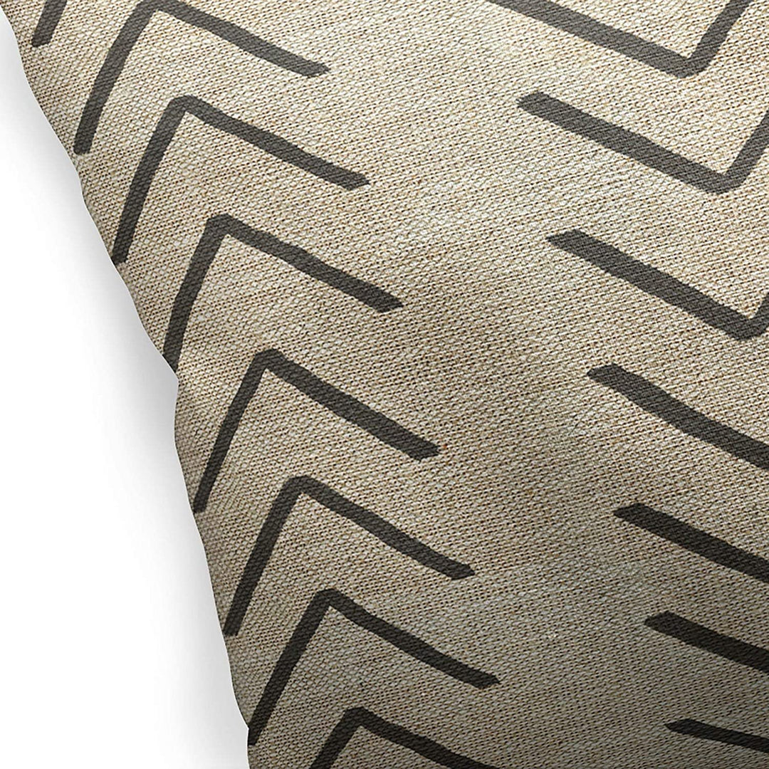 Mudcloth Indoor|Outdoor Pillow by Marina N/ 18x18 Geometric Southwestern Polyester Removable Cover