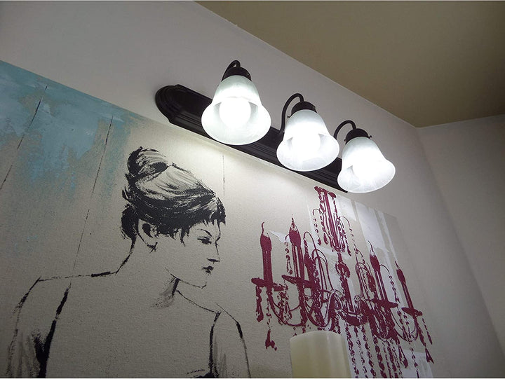 3 Light Vanity Light Oil Rubbed Bronze Black Modern Contemporary Transitional Metal Energy Efficient - Diamond Home USA