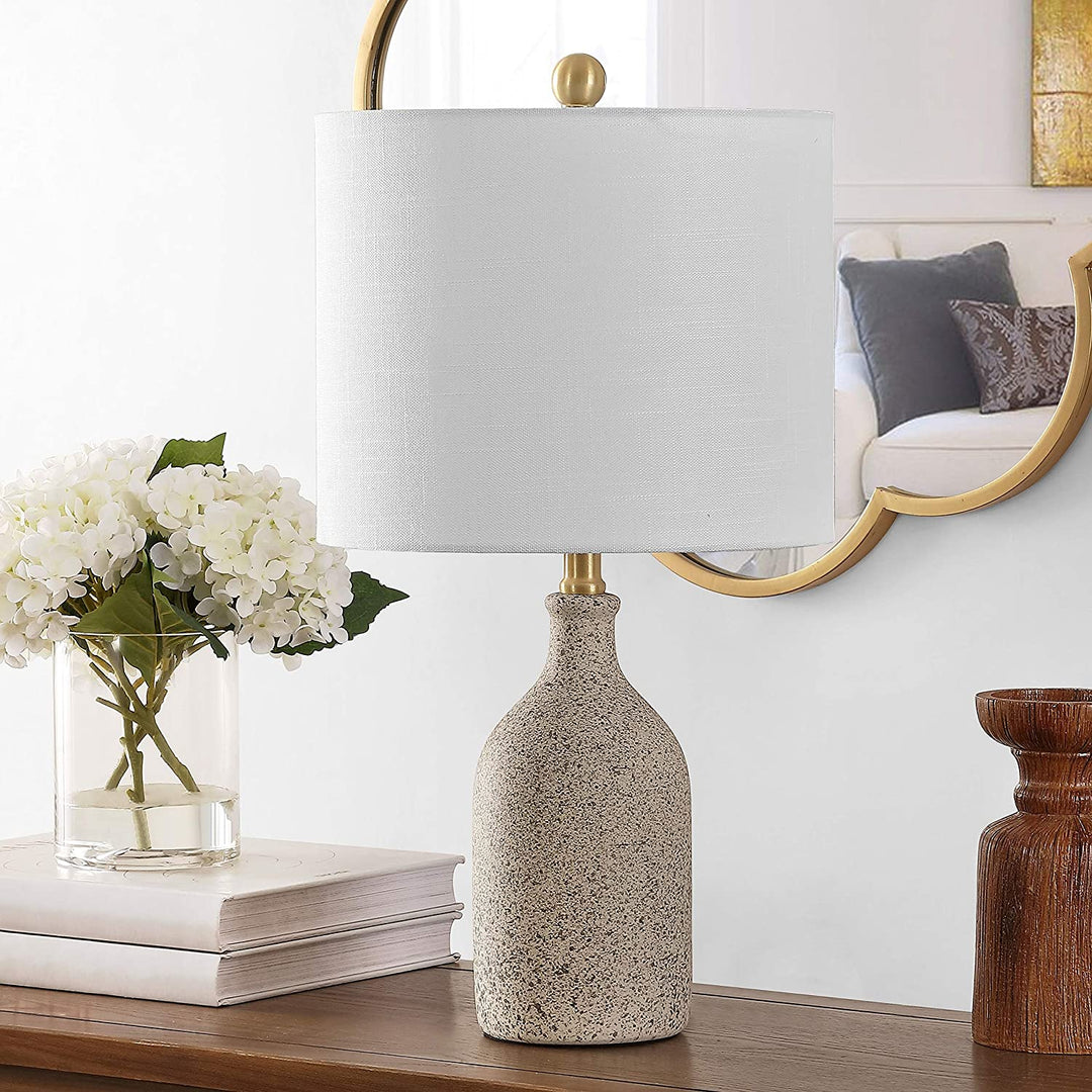 Lighting 23 inch Ceramic Table Lamp 12" X 23" Grey Modern