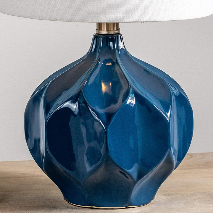 Liv 18 5" h Ceramic Table Lamp Blue Modern Contemporary - Diamond Home USA