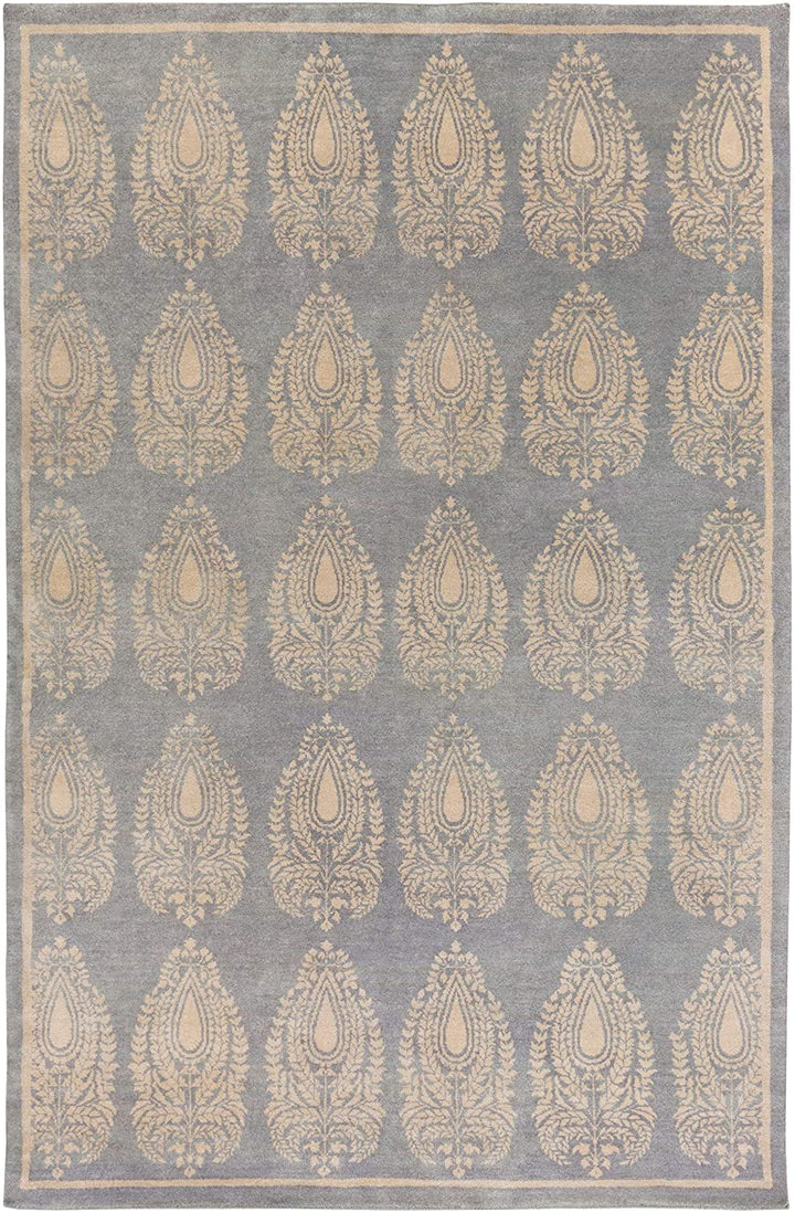 Hand Knotted Airport Wool Area Rug 2' X 3' Brown Grey