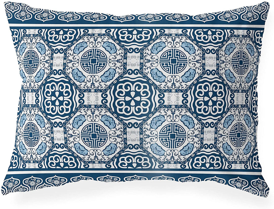 Blue Indoor|Outdoor Lumbar Pillow by Designs 20x14 Blue