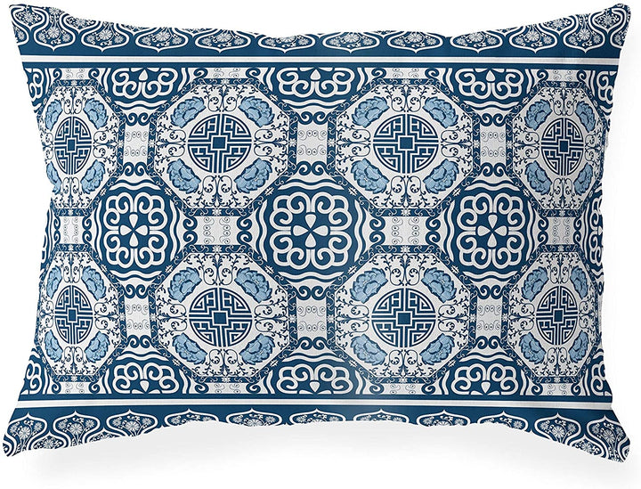 Blue Indoor|Outdoor Lumbar Pillow by Designs 20x14 Blue