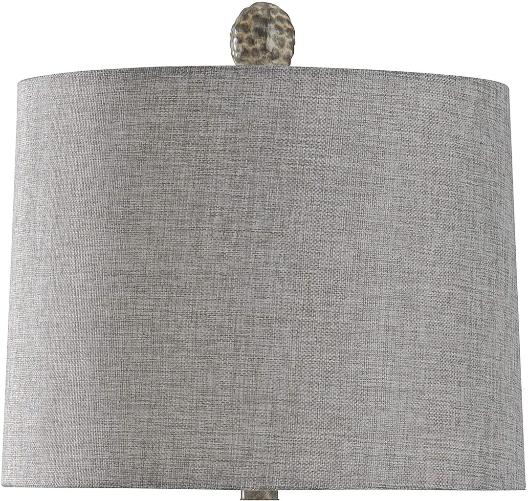 Table Lamp Textured Grey Shade Cream Modern Contemporary - Diamond Home USA