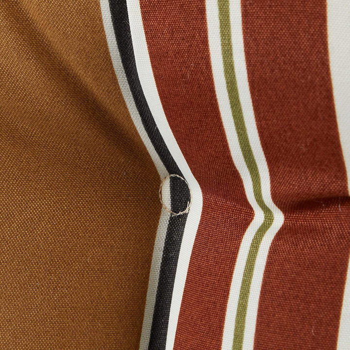 Brick Stripe Outdoor 15 inch Bistro Chair Cushion (Set 4) Brown Grey Striped Casual Transitional Polyester Fade Resistant Water - Diamond Home USA