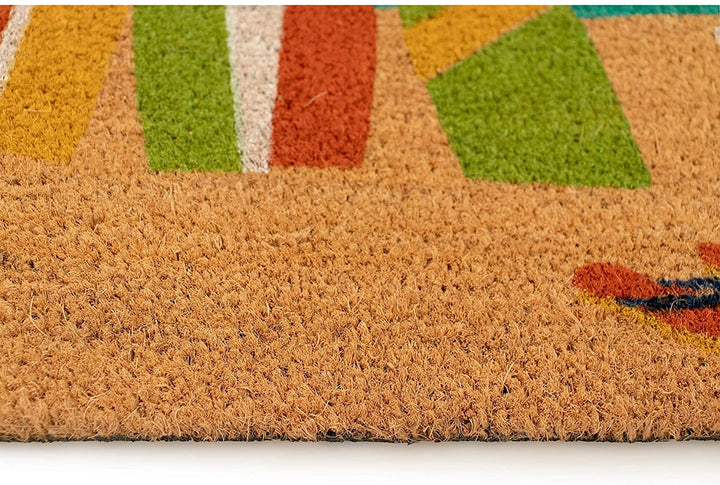 Beach Paradise Outdoor Mat Nautical 18"x30" Blue Novelty Rectangle L Fiber All Weather - Diamond Home USA