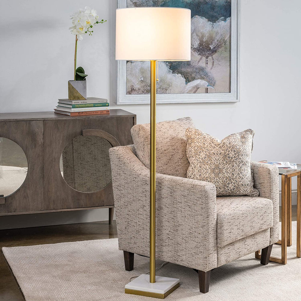 62" h Metal Floor Lamp Gold Modern Contemporary - Diamond Home USA
