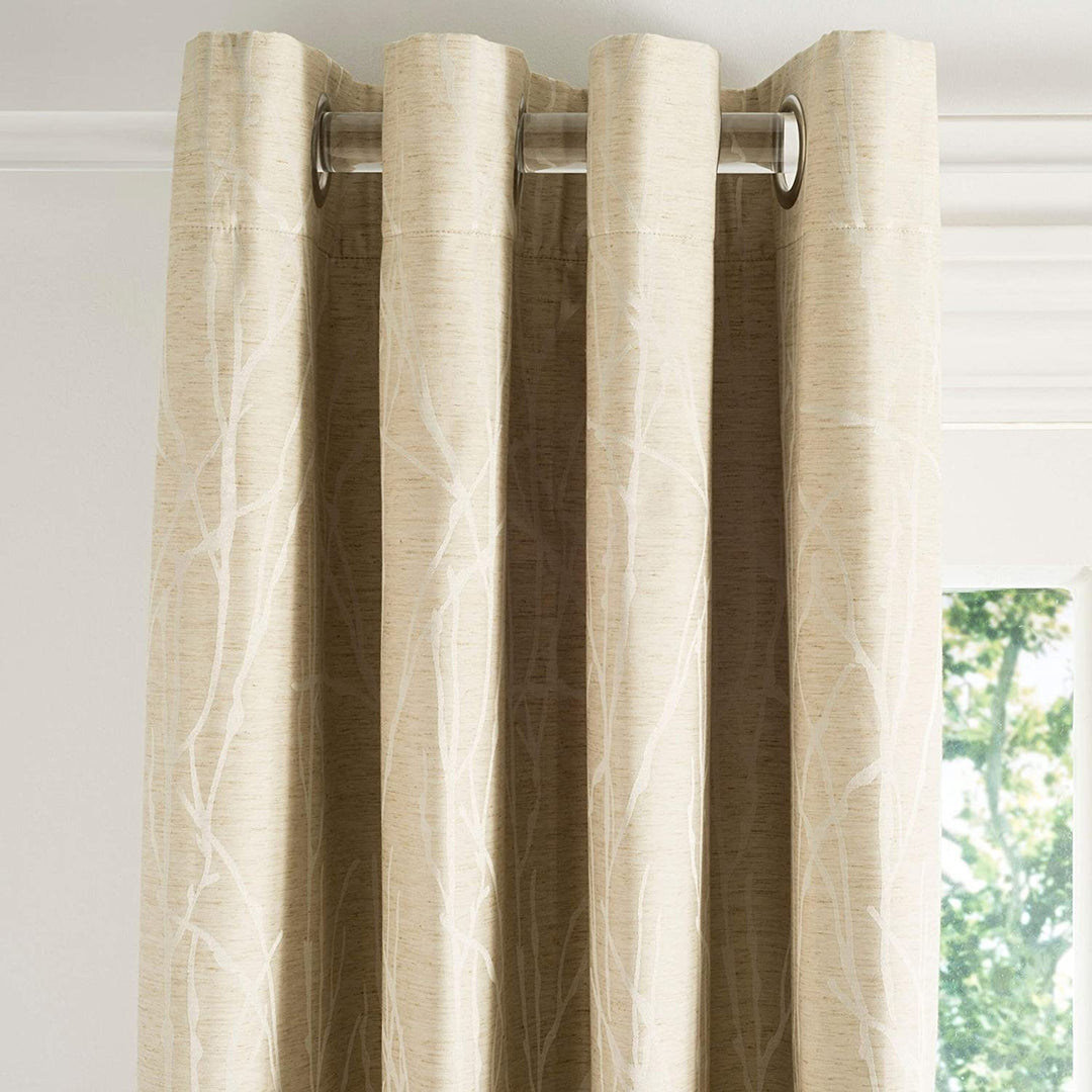 Single Curtain Panel Beige 96" L X 52" W Beige Solid Bohemian Eclectic Traditional Transitional Linen Rayon - Diamond Home USA