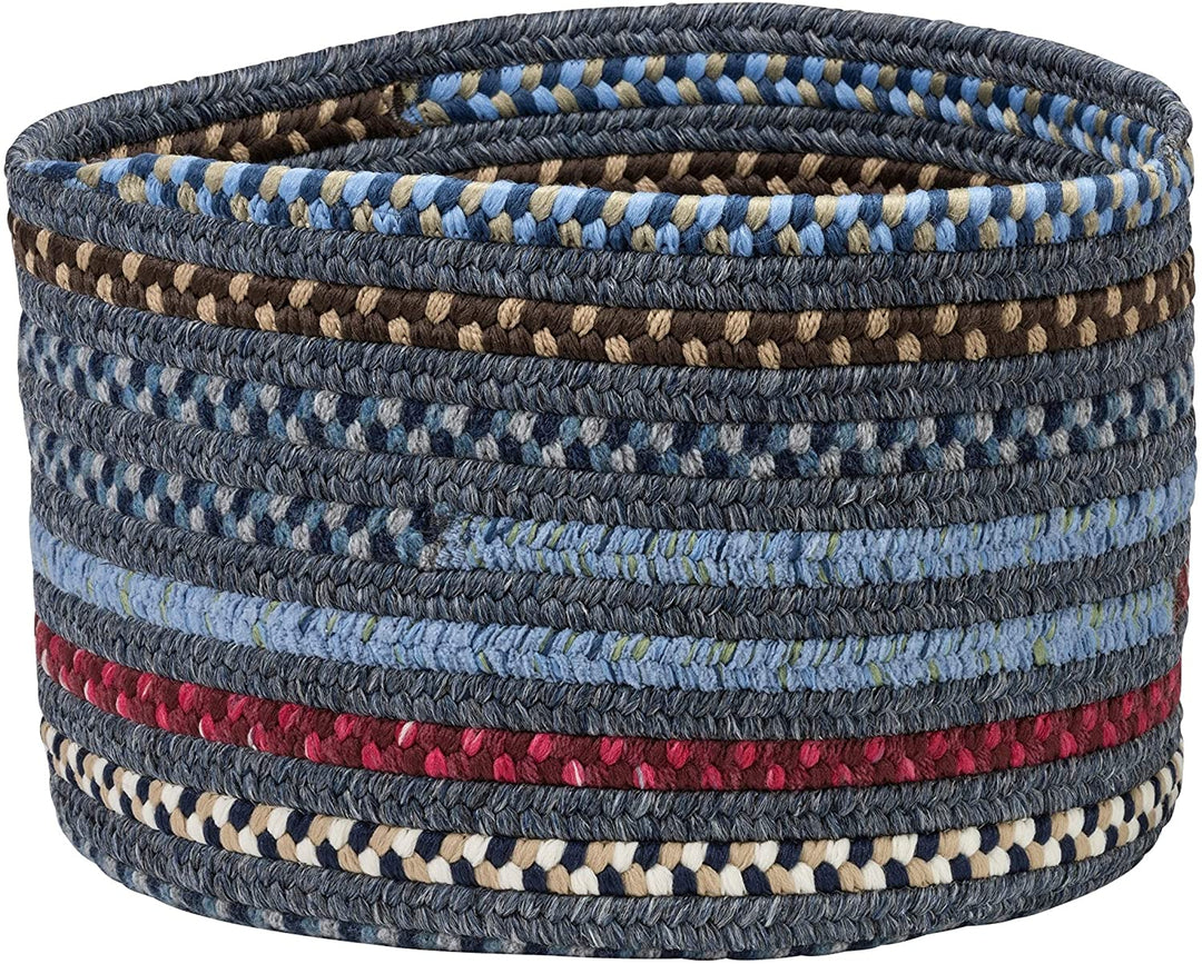 Patchwork Stonewashed Basket Blue Synthetic