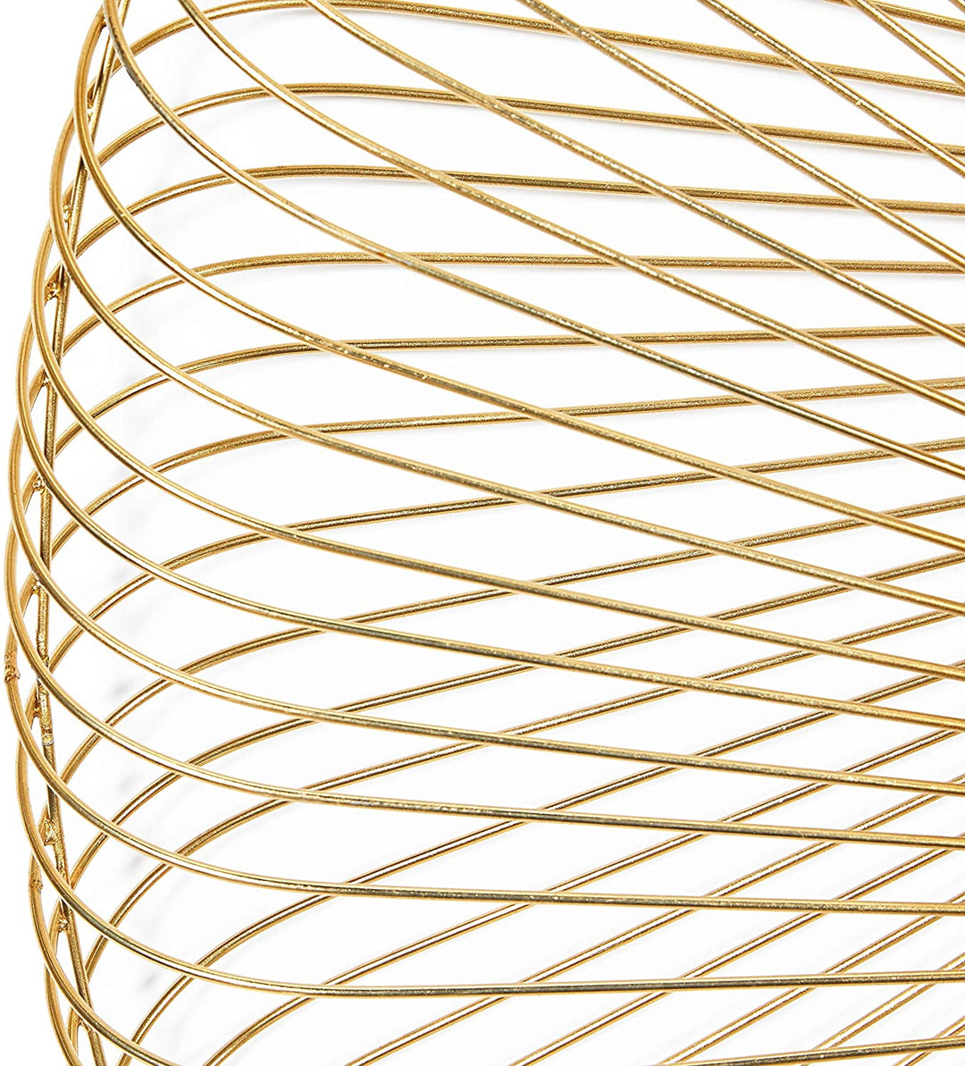 Large Metallic Gold Metal Geometric Round Mirror 40" 40 X 4 40round - Diamond Home USA
