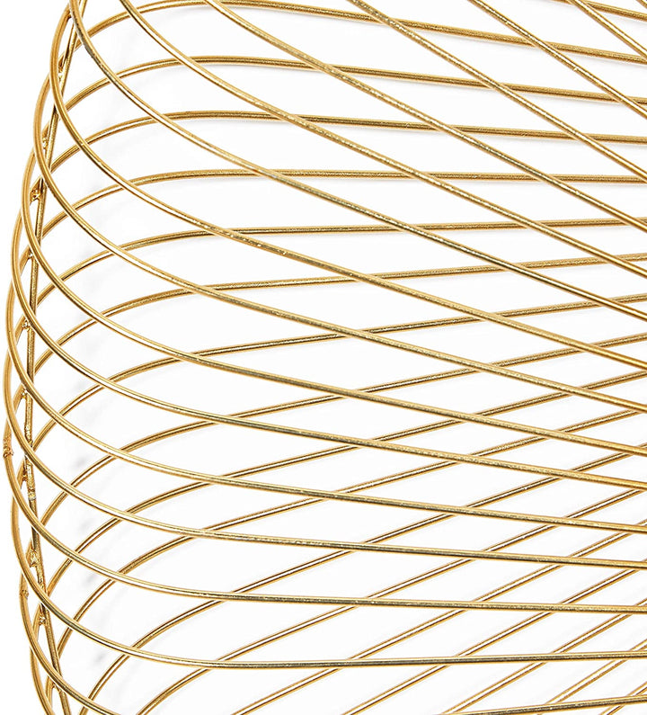 Large Metallic Gold Metal Geometric Round Mirror 40" 40 X 4 40round - Diamond Home USA