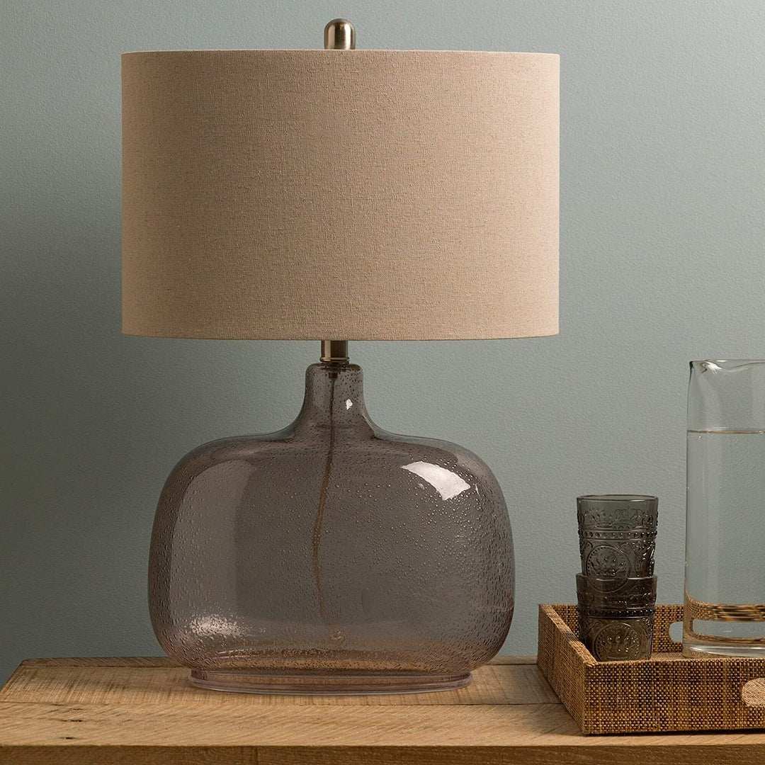 Casual Ali Table Lamp Clear Grey Modern Contemporary