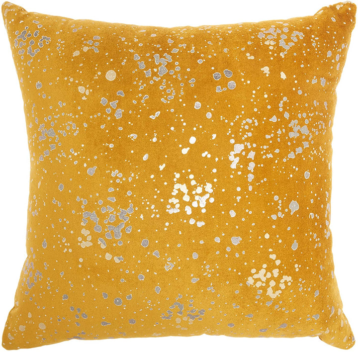 Victory Gold Throw Pillow (18" X) Solid Color Cotton