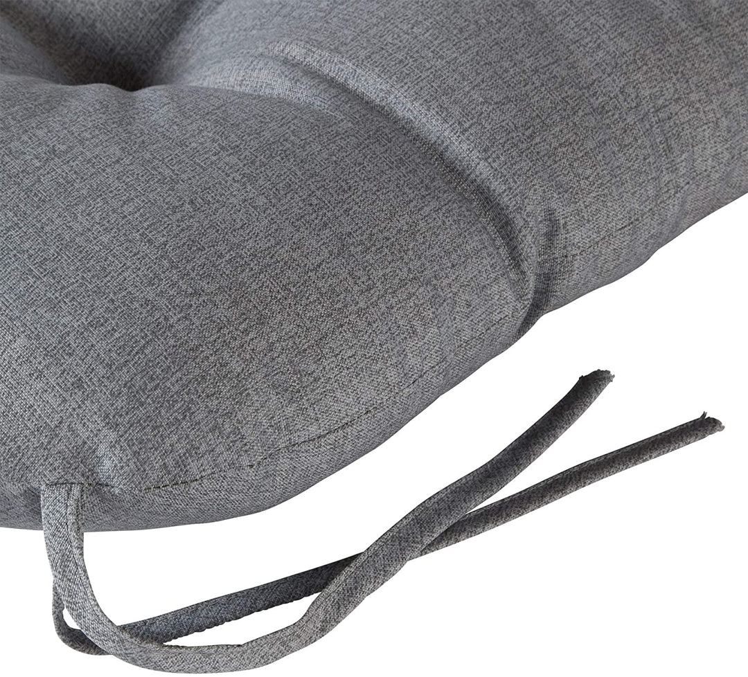 Gray 20 inch Outdoor Dining Seat Cushion (Set 2) Grey Solid Casual Transitional Polyester Fade Resistant Water - Diamond Home USA