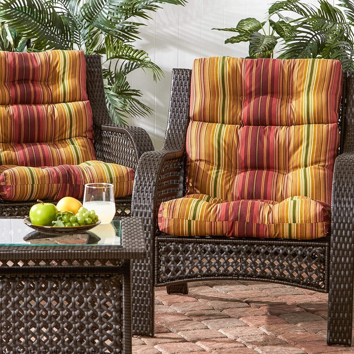 3 Section Contemporary Outdoor Stripe High Back Chair