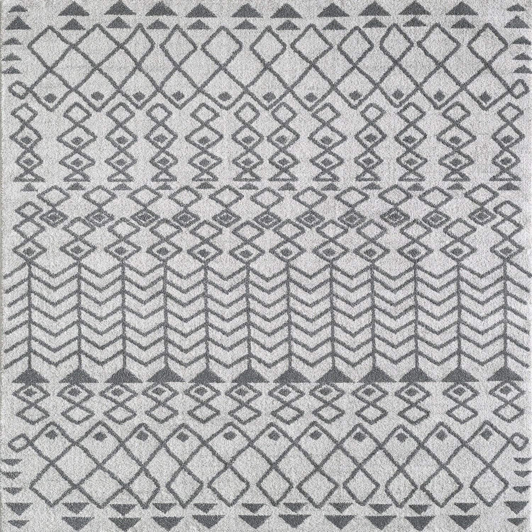 Gray/Dark Gray 5x7 Southwestern Rug 5'x7' Rectangular Grey
