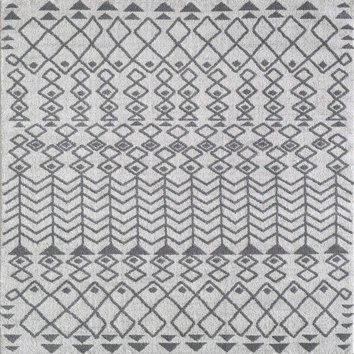 Gray/Dark Gray 5x7 Southwestern Rug 5'x7' Rectangular Grey