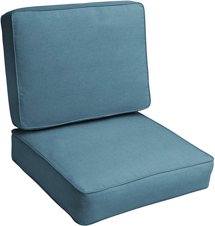 Denim Blue Indoor/Outdoor Deep Seating Cushion Set Corded 23