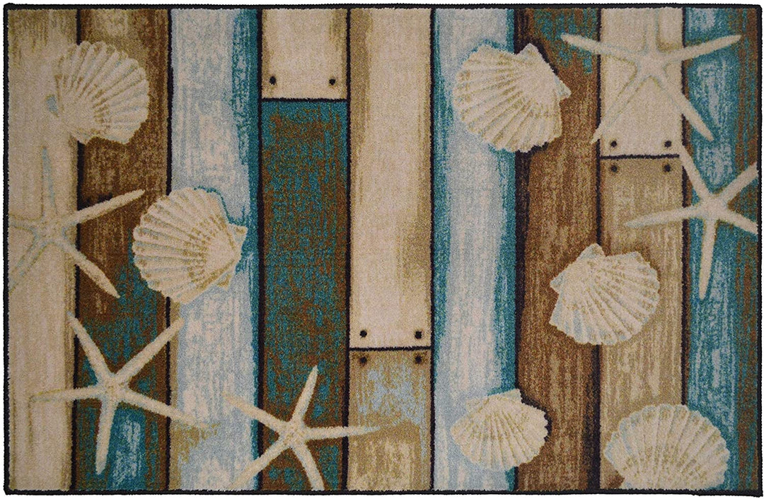 Seaside Sea Life Rug 30"x46" Color Novelty Nautical