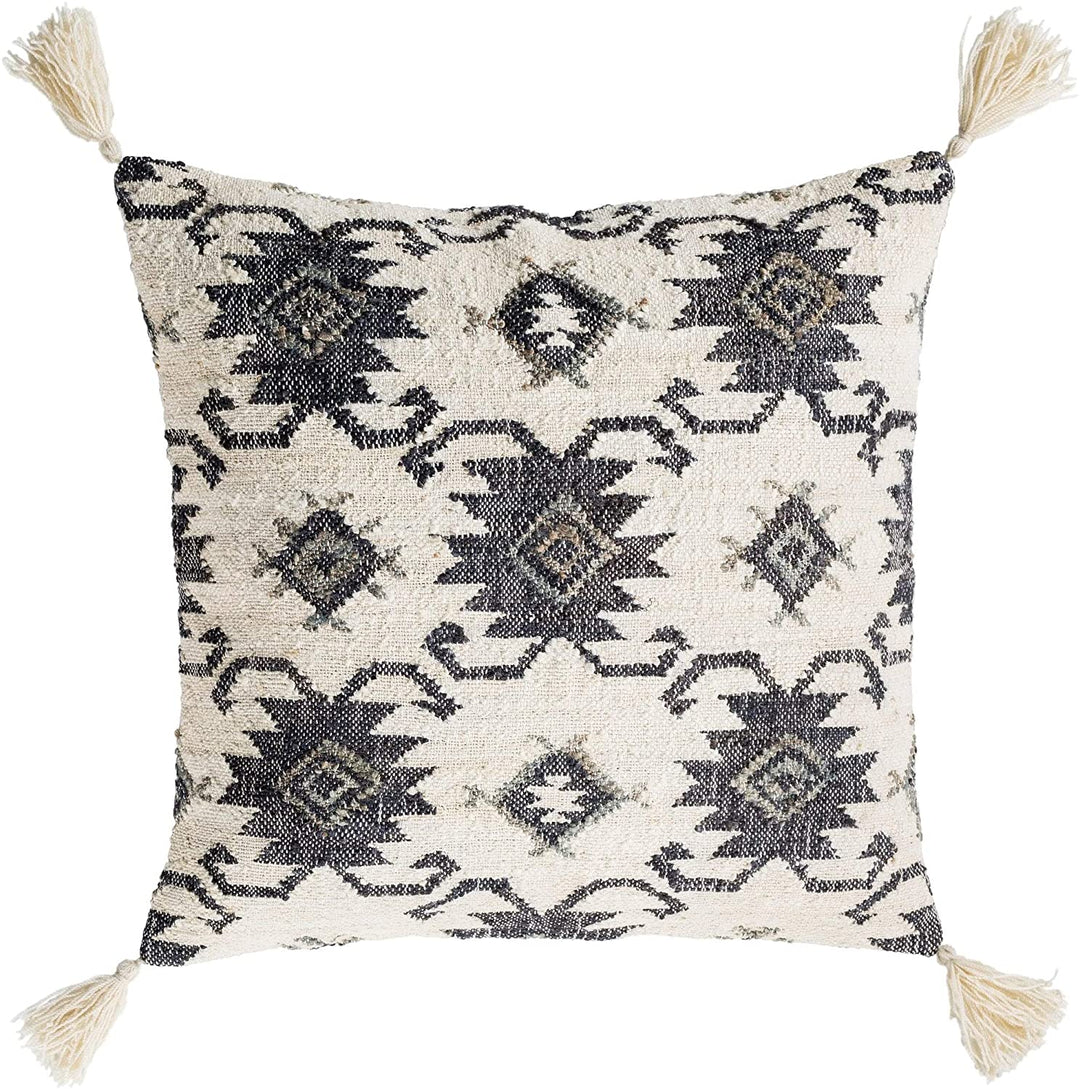 Traditional Black Feather own Filled Throw Pillow 20 inch