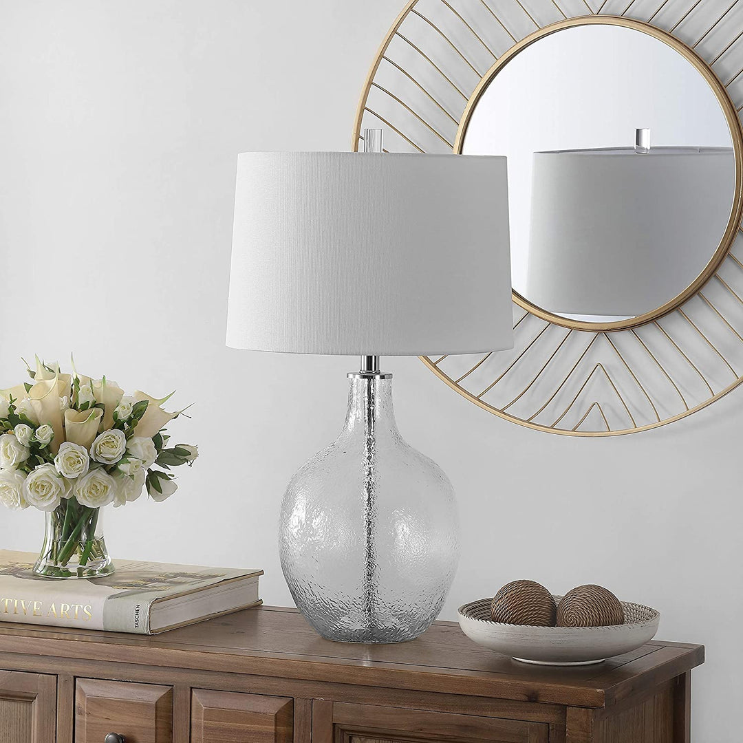 Lighting 26 inch Glass Table Lamp 15" X 26" Clear Modern
