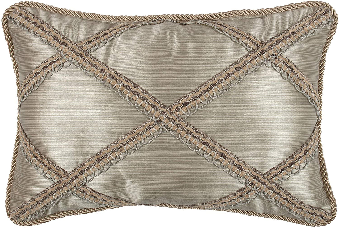 Boudoir Throw Pillow Brown Border Modern Contemporary