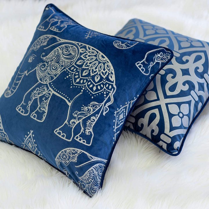 Velvet Applique 20" Square Decorative Throw Pillow 2pk