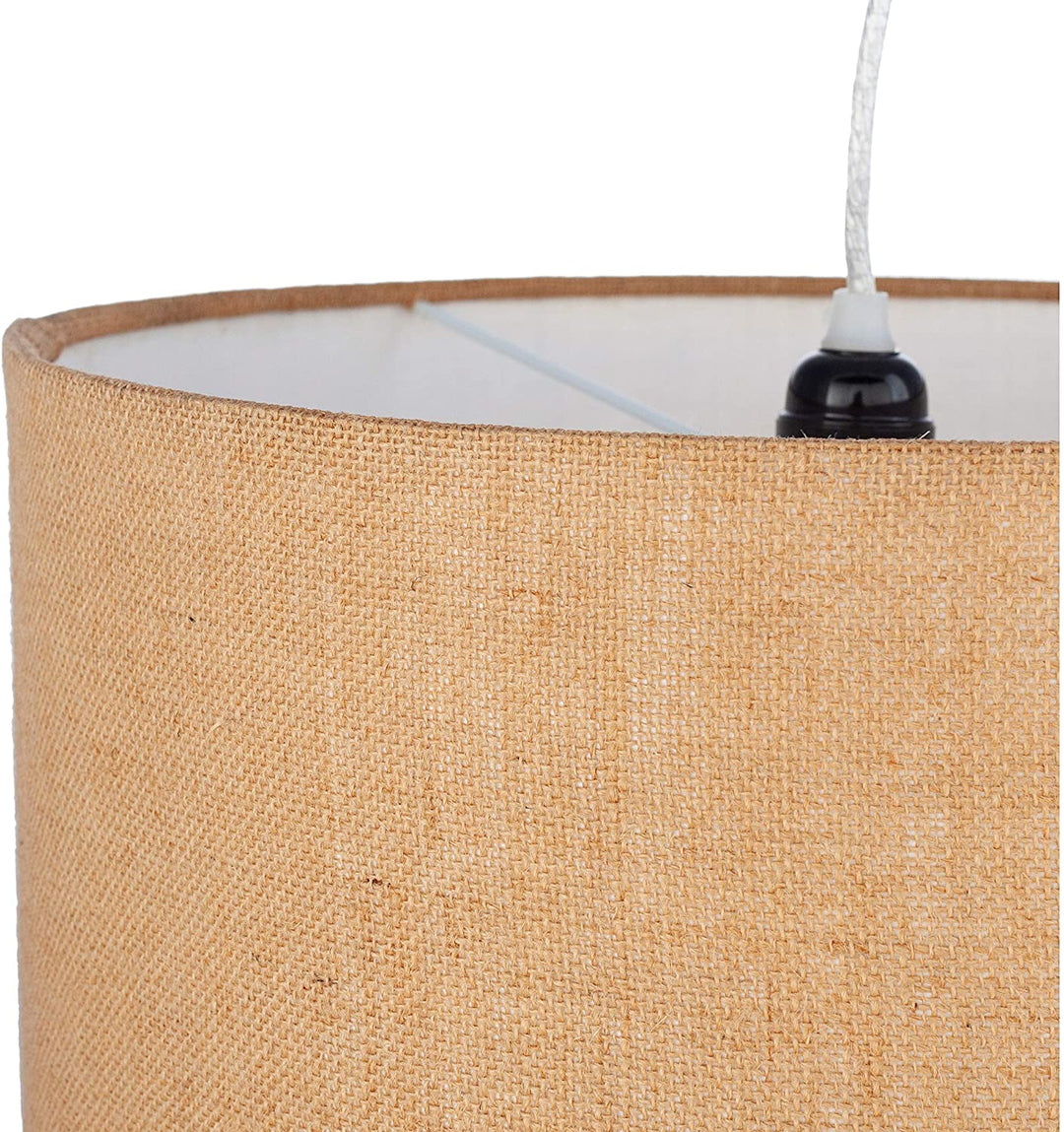 Geometric Jute 16 inch Drum 12" h X 16" w 16" d Brown Gold Tan Modern Contemporary Fabric Metal - Diamond Home USA