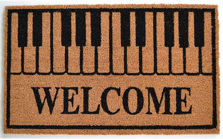 Piano Keys Welcome Outdoor Doormat Color Rectangle Coir
