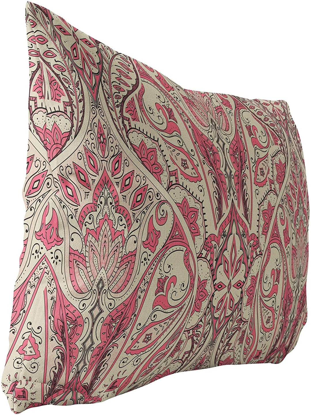 MISC Pink Indoor|Outdoor Lumbar Pillow 20x14 Pink Geometric Polyester Removable Cover