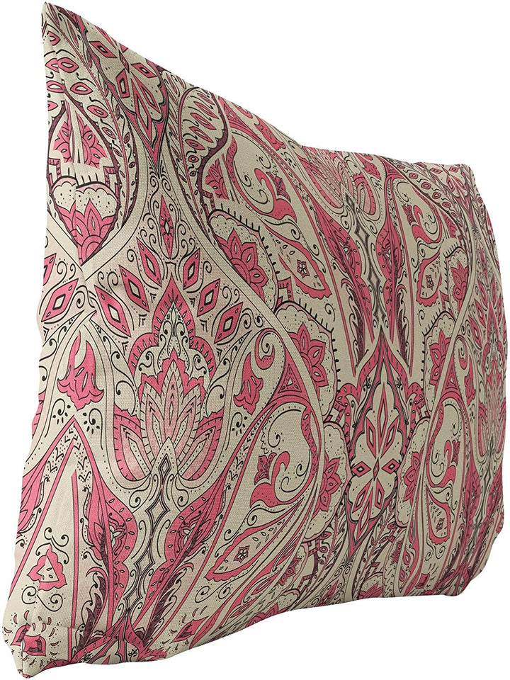 MISC Pink Indoor|Outdoor Lumbar Pillow 20x14 Pink Geometric Polyester Removable Cover