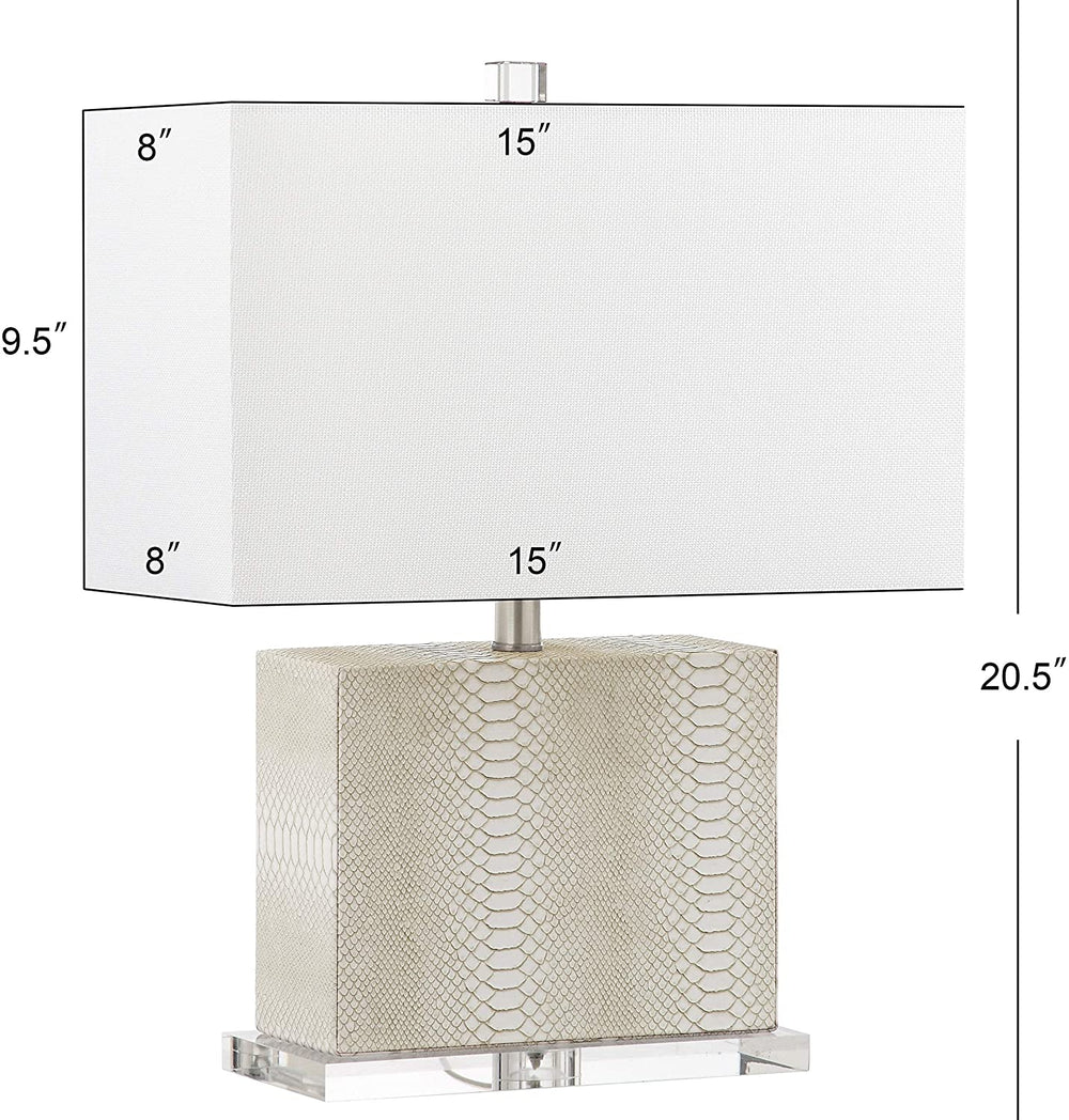 Lighting 21 inch Cream Table Lamp 15"x8"x20 5" Off/White Modern Contemporary Transitional Bulbs Included - Diamond Home USA