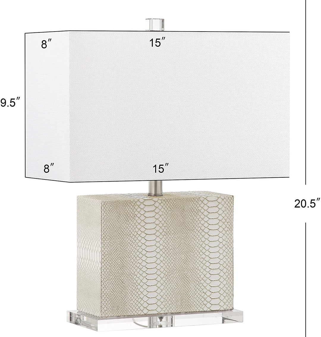 Lighting 21 inch Cream Table Lamp 15"x8"x20 5" Off/White Modern Contemporary Transitional Bulbs Included - Diamond Home USA