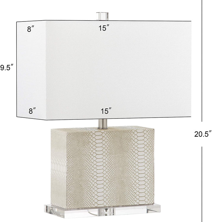 Lighting 21 inch Cream Table Lamp 15"x8"x20 5" Off/White Modern Contemporary Transitional Bulbs Included - Diamond Home USA