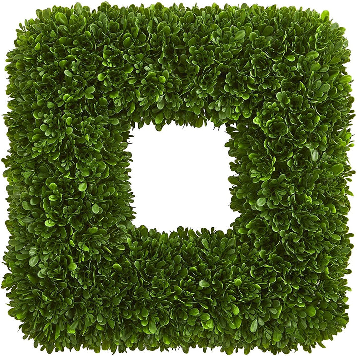 17" Tea Leaf Square Wreath Uv Resistant (Indoor/Outdoor) Tea