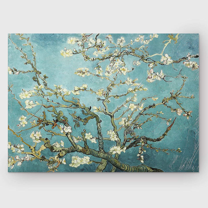 Branches Almond Blossom' by Vincent Van Gogh Stretched Canvas Wall Art Traditional Rectangle - Diamond Home USA