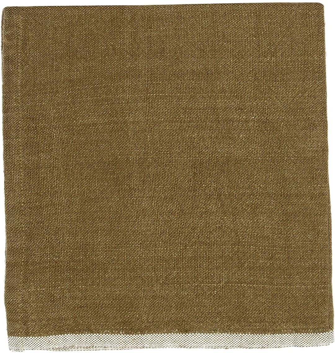 Chunky Linen Forest Green Napkins 20x20 Set 4 Classic Square - Diamond Home USA