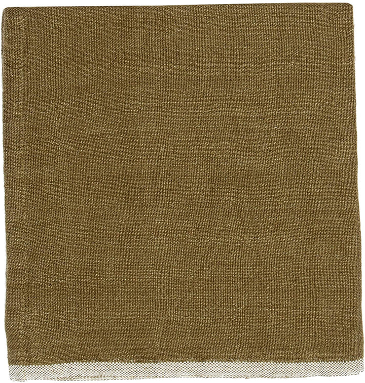 Chunky Linen Forest Green Napkins 20x20 Set 4 Classic Square - Diamond Home USA