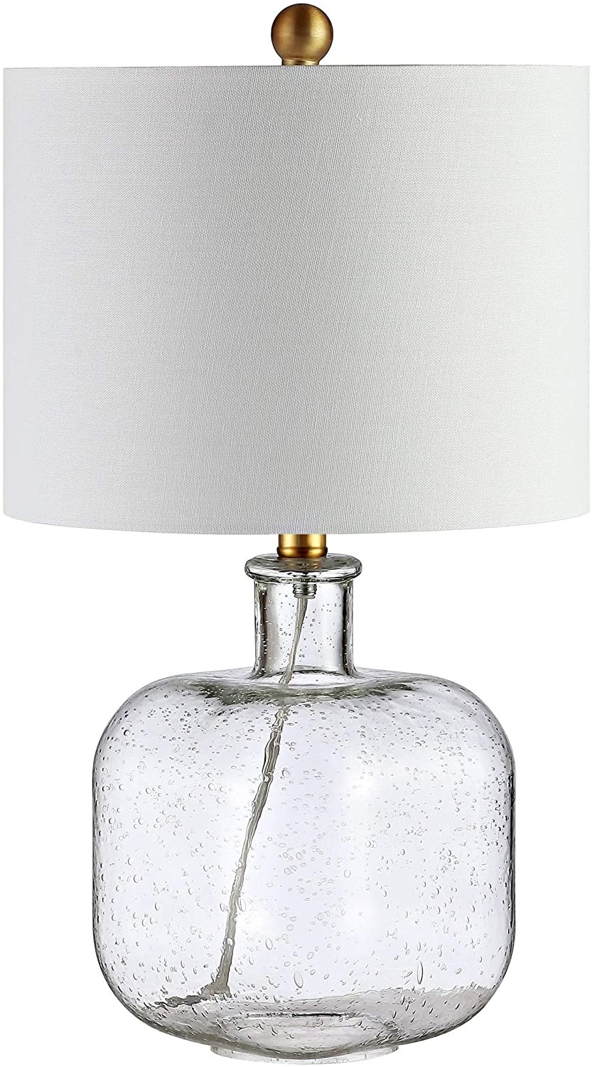 Lighting 21 inch Clear/Brass Gold Led Table Lamp 12" W X L 21 5" H Clear Modern Contemporary Bulbs Included