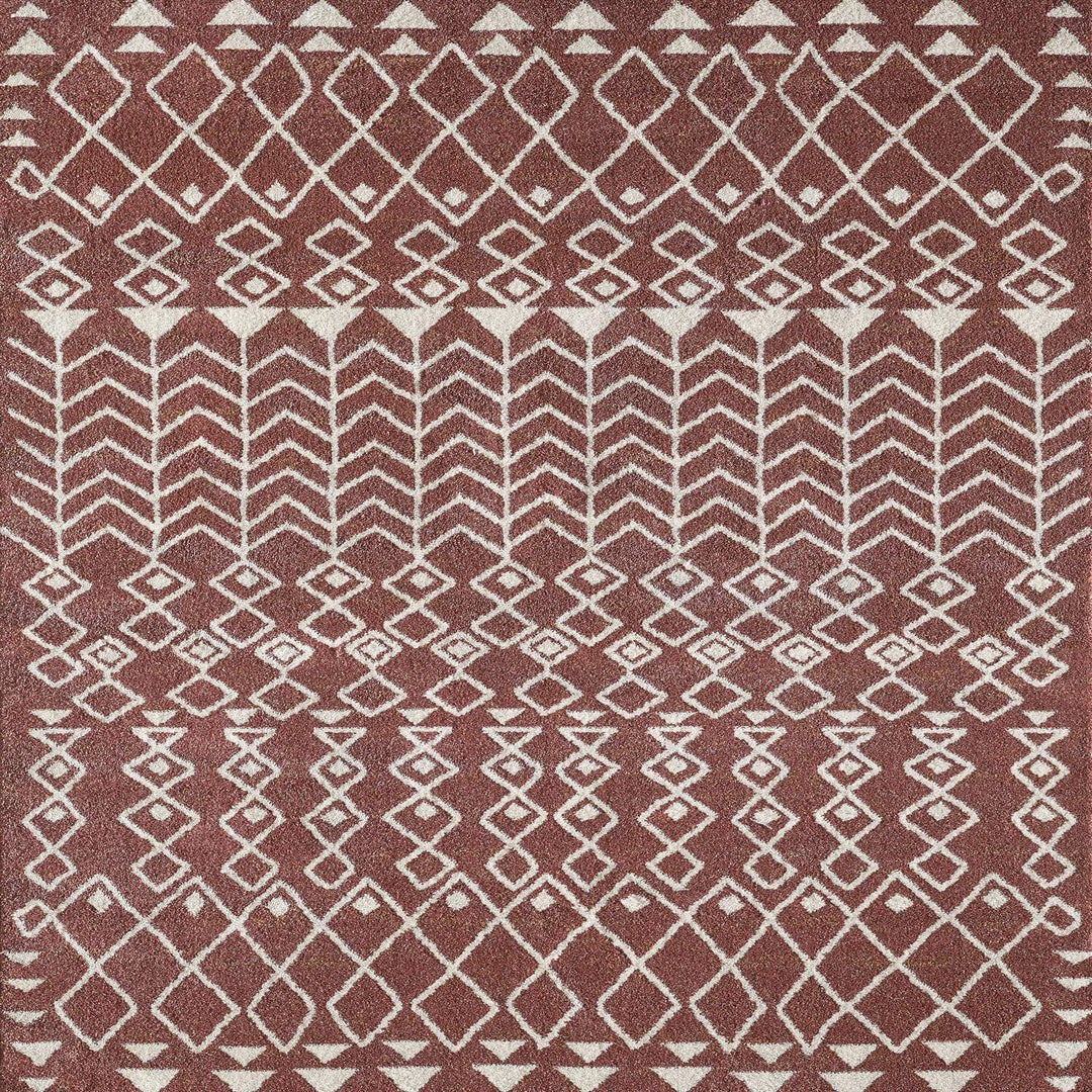 Terracotta/m 5x7 Southwestern Rug 5'x7' Rectangular