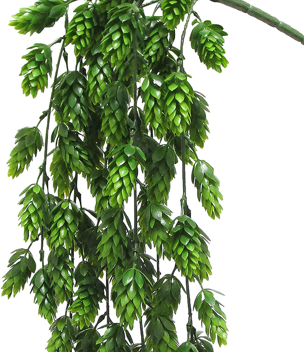Set 2 Pine Hops Plant Leaf Stems Hanging Greenery Bush 30in 30" L X 5" W 4" Dp Green - Diamond Home USA