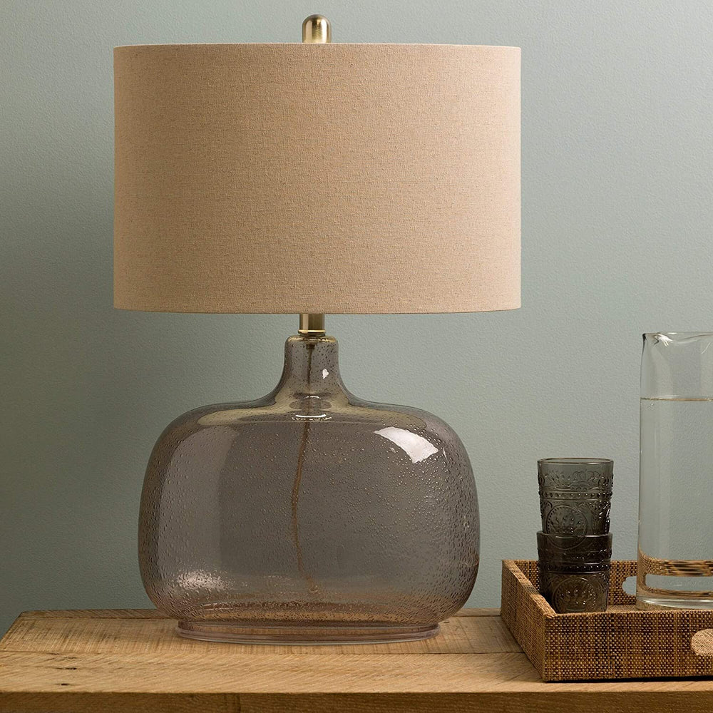 Casual Ali Table Lamp Clear Grey Modern Contemporary Transitional