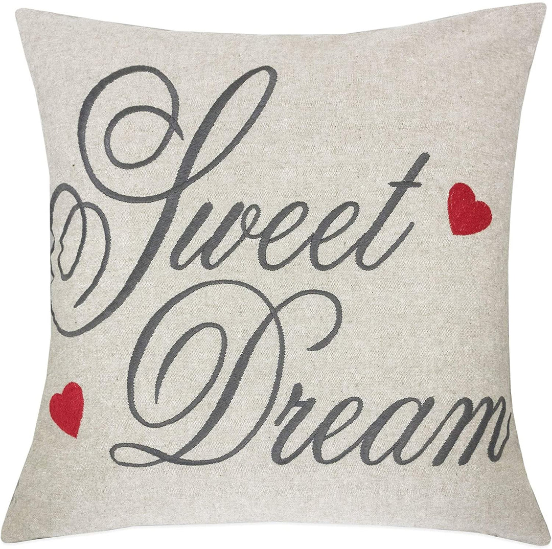 Cozy Throw Pillow Cover Insert (Set 2) Beige Textured