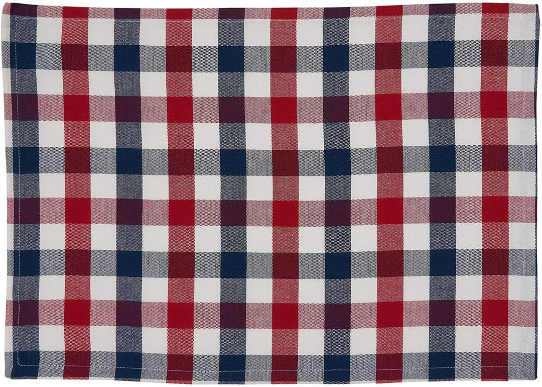 Cotton Placemats Gingham Check Design (Set 4) Color Oblong