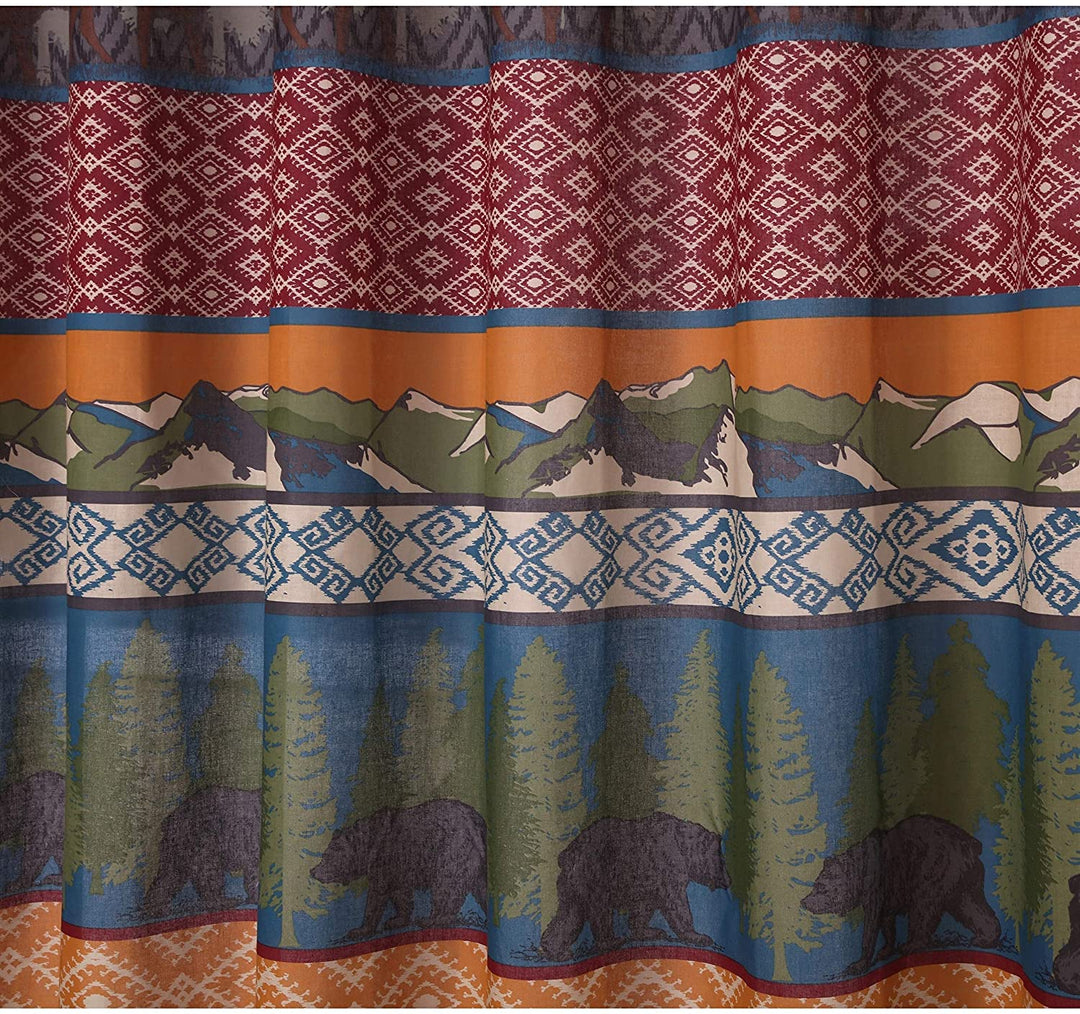 Black Bear Lodge Shower Curtain - Diamond Home USA