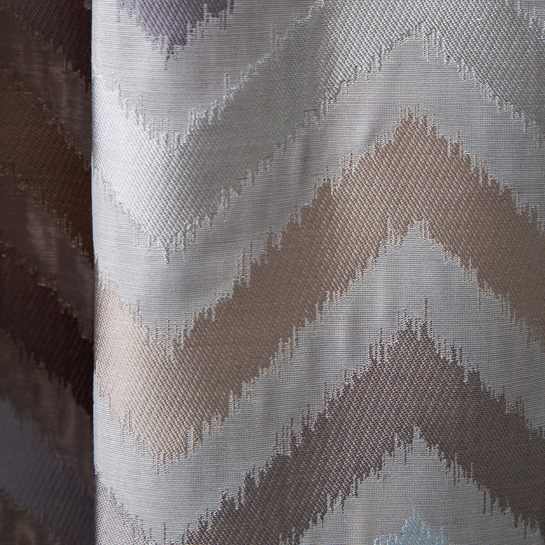 Jacquard Chevron Design Curtain Panel 54 X 96 Tan Casual Modern Contemporary Polyester