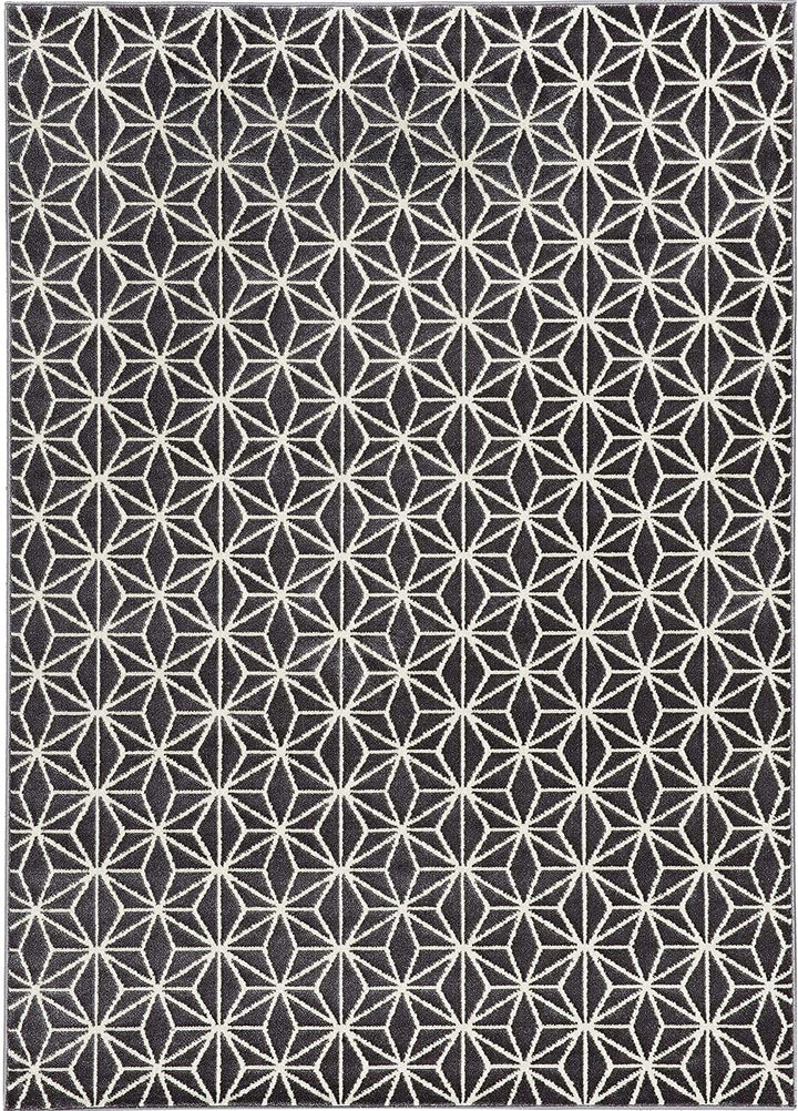 Loft Modern Geometric Star Grey Rug (7'10 X 10') 7'10" 10'
