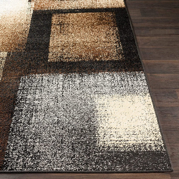 Contemporary Brown/Grey Runner 2'2" X 7'6" Brown Abstract