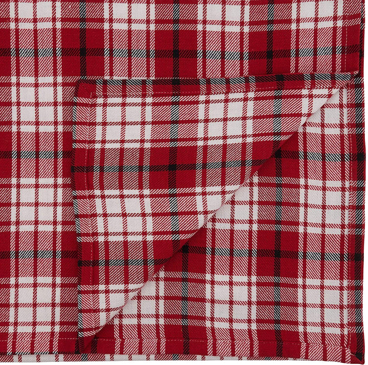 Small Paid Design Table Runner 16"x72" Red Cotton - Diamond Home USA